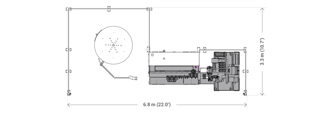 3-RUNNER - Structure de la machine 3-RUNNER avec chargement de bobines