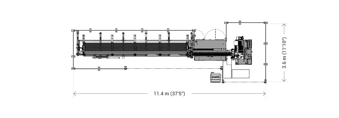 3-RUNNER - Structure de la machine 3-RUNNER avec chargement par barre