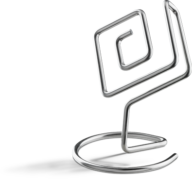 Logo d’entreprise réalisé avec la plieuse de fil CNC