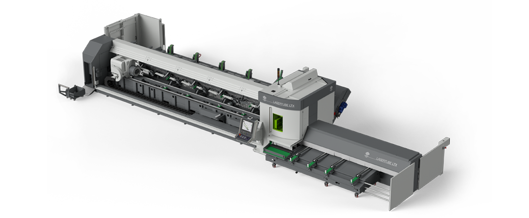 Installation de découpe laser de tubes avec réglage automatique